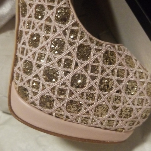 New in box Guiseppe Zanotti Glitter peep toe heel - Picture 4 of 8
